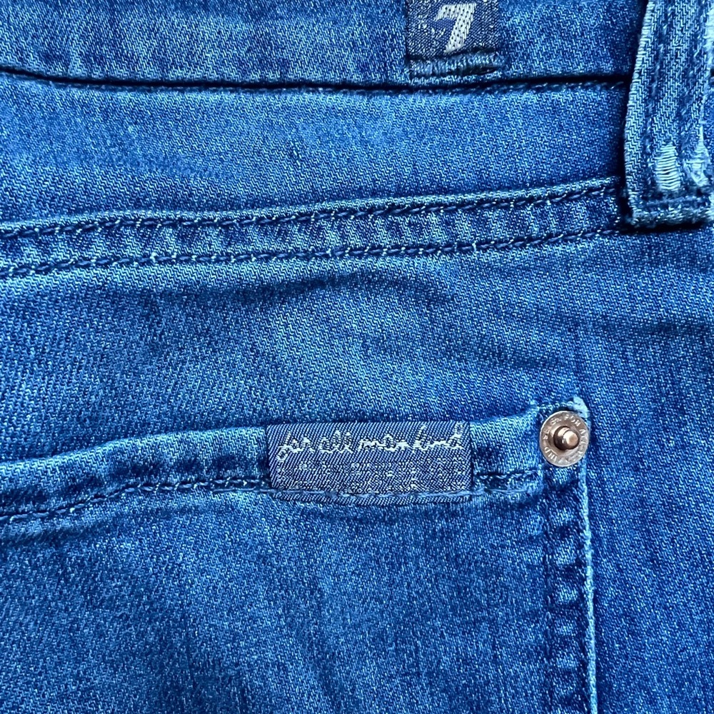 7 For All Mankind Blue Jeans b(air)ankle skinny